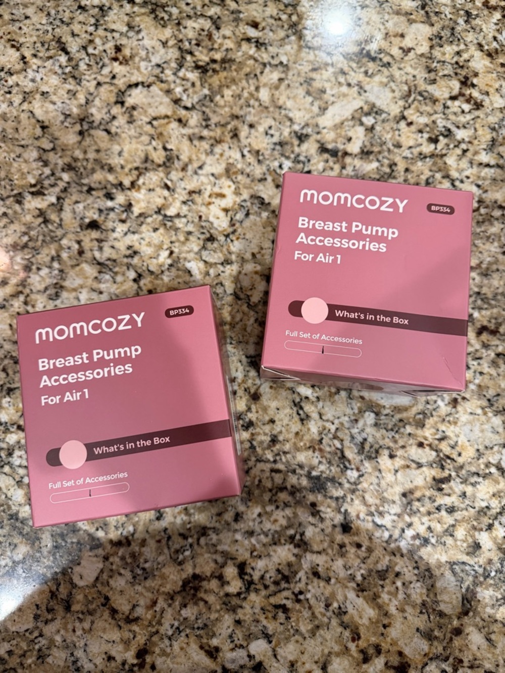 MOMCOZY Breast Pump Accessories - Pink Boxes
